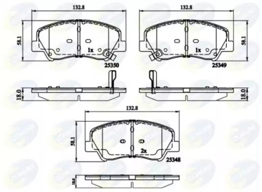 Комплект тормозных колодок (COMLINE: CBP32040)