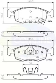 Комплект тормозных колодок (COMLINE: CBP32104)