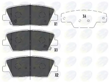 Комплект тормозных колодок (COMLINE: CBP36009)