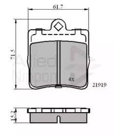 Комплект тормозных колодок (COMLINE: ADB0454)