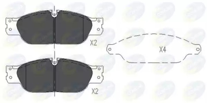 Комплект тормозных колодок (COMLINE: CBP01103)