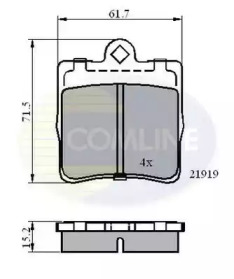 Комплект тормозных колодок (COMLINE: CBP0454)