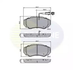 Комплект тормозных колодок (COMLINE: CBP11040)