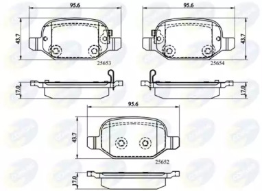 Комплект тормозных колодок (COMLINE: CBP32139)