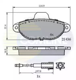 Комплект тормозных колодок (COMLINE: CBP21602)