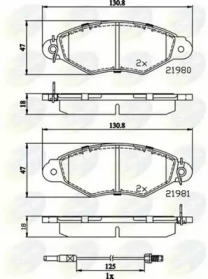 Комплект тормозных колодок (COMLINE: CBP2485)