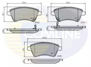 Комплект тормозных колодок (COMLINE: CBP31513)