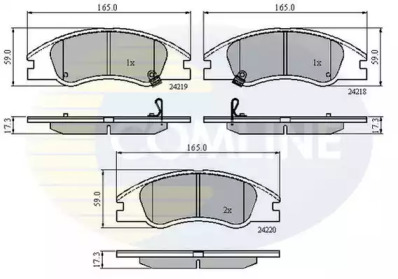 Комплект тормозных колодок (COMLINE: CBP31321)