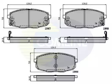 Комплект тормозных колодок (COMLINE: CBP31798)