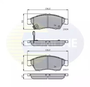 Комплект тормозных колодок (COMLINE: CBP31125)