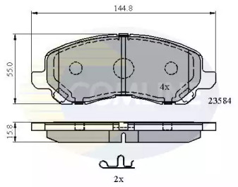 Комплект тормозных колодок (COMLINE: CBP31256)