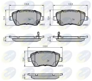 Комплект тормозных колодок (COMLINE: CBP3984)