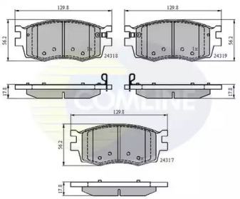 Комплект тормозных колодок (COMLINE: CBP31519)