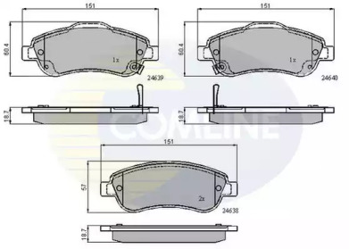 Комплект тормозных колодок (COMLINE: CBP31705)