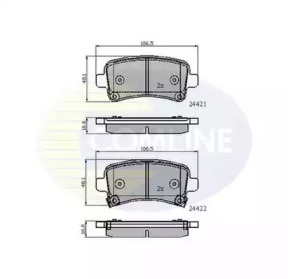 Комплект тормозных колодок (COMLINE: CBP31795)