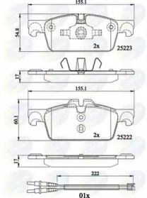 Комплект тормозных колодок (COMLINE: CBP22195)