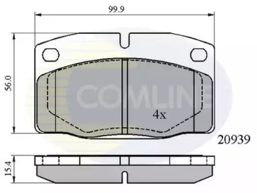 Комплект тормозных колодок (COMLINE: CBP0135)