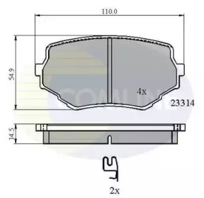 Комплект тормозных колодок (COMLINE: CBP3475)