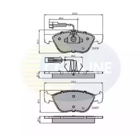 Комплект тормозных колодок (COMLINE: CBP1897)