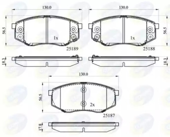 Комплект тормозных колодок (COMLINE: CBP32194)