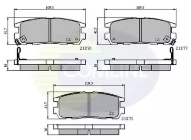 Комплект тормозных колодок (COMLINE: CBP3461)