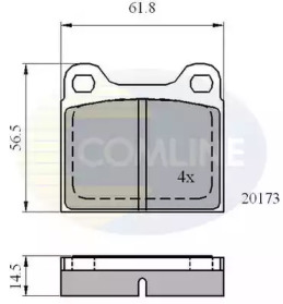 Комплект тормозных колодок (COMLINE: CBP0731)