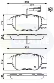 Комплект тормозных колодок (COMLINE: CBP11038)