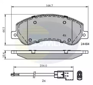 Комплект тормозных колодок (COMLINE: CBP21512)