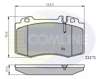 Комплект тормозных колодок (COMLINE: CBP01117)