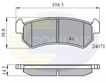 Комплект тормозных колодок (COMLINE: CBP01191)