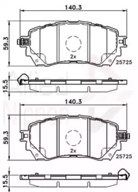 Комплект тормозных колодок (COMLINE: ADB32237)