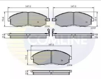 Комплект тормозных колодок (COMLINE: CBP3481)