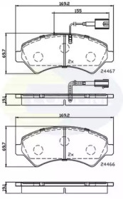 Комплект тормозных колодок (COMLINE: CBP12225)