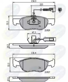 Комплект тормозных колодок (COMLINE: CBP11016)