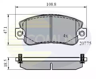 Комплект тормозных колодок (COMLINE: CBP4129)