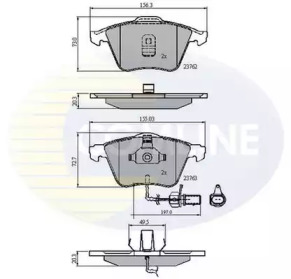 Комплект тормозных колодок (COMLINE: CBP11200)