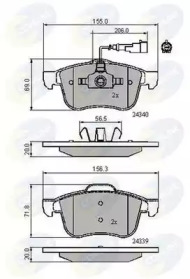 Комплект тормозных колодок (COMLINE: CBP11718)