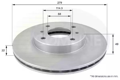 Тормозной диск (COMLINE: ADC0252V)