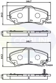 Комплект тормозных колодок (COMLINE: CBP36066)