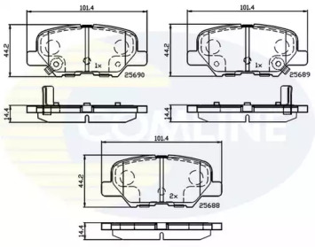 Комплект тормозных колодок (COMLINE: CBP32238)