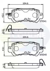 Комплект тормозных колодок (COMLINE: CBP32241)