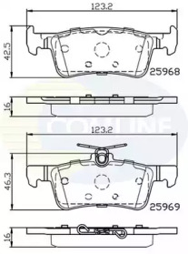 Комплект тормозных колодок (COMLINE: CBP02233)