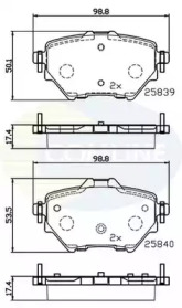 Комплект тормозных колодок (COMLINE: CBP32234)