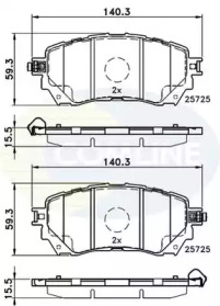 Комплект тормозных колодок (COMLINE: CBP32237)