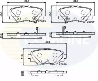 Комплект тормозных колодок (COMLINE: CBP32248)