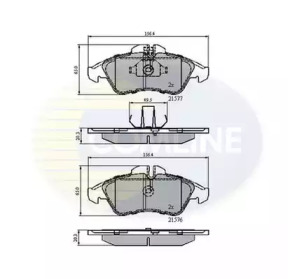 Комплект тормозных колодок (COMLINE: CBP0212)