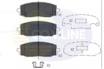 Комплект тормозных колодок (COMLINE: CBP36008)