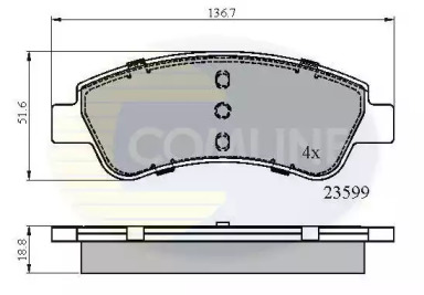 Комплект тормозных колодок (COMLINE: CBP01525)