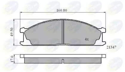 Комплект тормозных колодок (COMLINE: CBP0423)