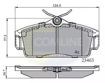 Комплект тормозных колодок (COMLINE: CBP0740)